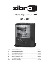Toyotomi Zibro RS-122 Operating Manual