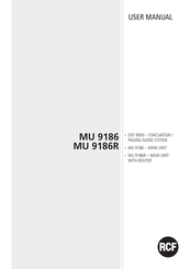 RCF MU 9186R User Manual