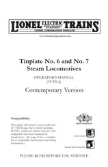 Lionel Electric Trains Tinplate No. 6 Operator's Manual