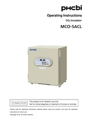 Phcbi MCO-5ACL Operating Instructions Manual