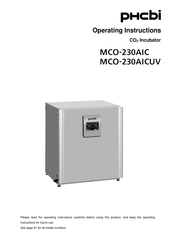 Phcbi MCO-230AIC Operating Instructions Manual