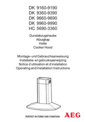 AEG DK 9160 D Operating And Installation Instructions