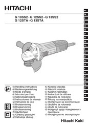 Hitachi G 13STA Handling Instructions Manual