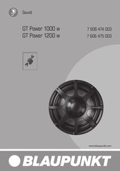 Blaupunkt GT Power 1000 w Manual