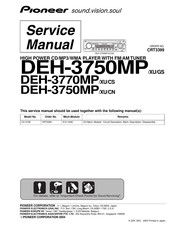 Pioneer DEH-3750MP/XU/GS Service Manual