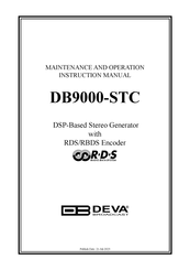 DEVA Broadcast DB9000-STC Maintenance And Operation Instruction Manual
