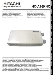 Hitachi HC-A16KNX Installation And Operation Manual