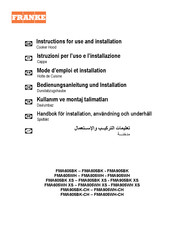 Franke FMA605BK-CH Instructions For Use And Installation