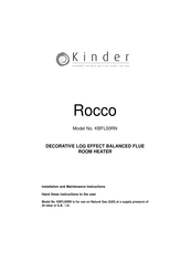 Kinder Rocco KBFL00RN Installation And Maintenance Instructions Manual