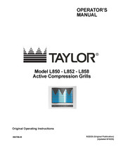 Taylor L852 Operator's Manual