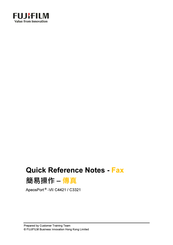 FujiFilm ApeosPort-VII C3321 Quick Reference Notes