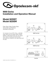 Optelecom-nkf 9225DT Installation And Operation Manual