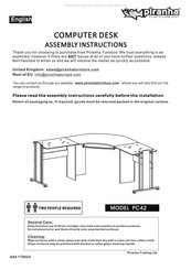 Piranha PC42 Assembly Instructions Manual