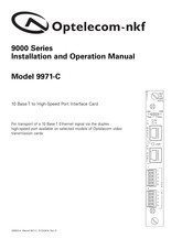 Optelecom-nkf 9000 Series Installation And Operation Manual