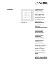 SSS Siedle STLM/TK 611-0 Product Information