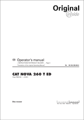 Pottinger CAT NOVA 260 T ED Operator's Manual