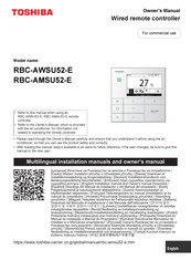 Toshiba RBC-AWSU52-E Owner's Manual