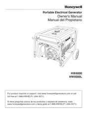 Honeywell HW4000L - Portable Generator Owner's Manual