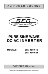 SEC America SSV 1000-12 Owner's Manual