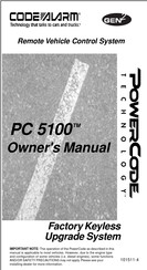 Code Alarm PowerCode PC 5100 Owner's Manual