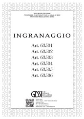 Gessi INGRANAGGIO 63501 Bath Mixing Program