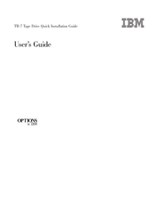 IBM OPTIONS TR-7 User Manual