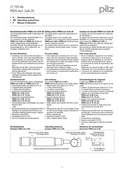 Pilz 21 705-06 Operating Instructions Manual
