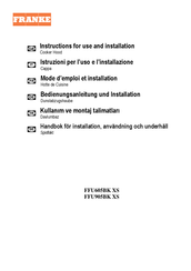 Franke FFU905BK XS Instructions For Use And Installation