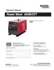 Lincoln Electric POWER WAVE STT Operator's Manual