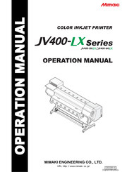 MIMAKI JV400-160LX Operation Manual