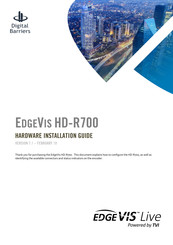Digital Barriers EDGEVIS HD-R700 Hardware Installation Manual