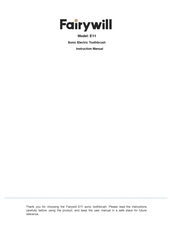 Fairywill E11 Instruction Manual
