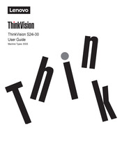 Lenovo ThinkVision S24i-30 User Manual