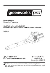 GreenWorks Pro BL60L00 Owner's Manual