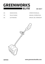 GreenWorks ELITE SN-120-T Operator's Manual