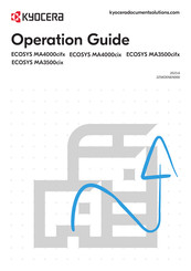 Kyocera ECOSYS MA4000cifx Operation Manual