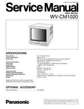 Panasonic WV-CM1020 Service Manual