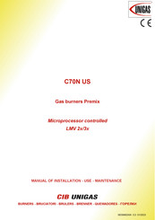 Unigas C70N US Manual Of Installation - Use - Maintenance