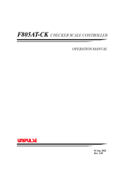 Unipulse F805AT-CK Operation Manual