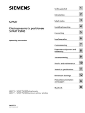 Siemens SIPART PS100 Operating Instructions Manual