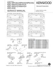 Kenwood KDC-MP6039 Service Manual