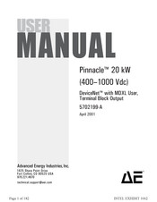 Advanced Energy Pinnacle 20 kW Manual