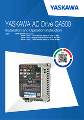 Yaskawa GA500 Installation And Operation Instruction Manual