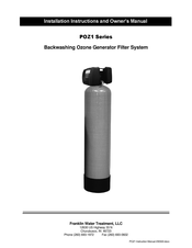 Franklin Water Treatment POZ1 Series Installation Instructions And Owner's Manual