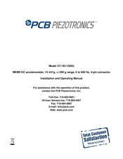 Pcb Piezotronics 3711B11200G Installation And Operating Manual