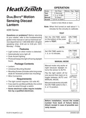 Heath Zenith DualBrite 4290 Series Manual