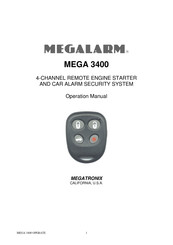 MEGATRONIX MEGALARM MEGA 3400 Operation Manual