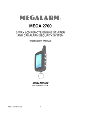 MEGATRONIX MEGALARM MEGA 2700 Installation Manual