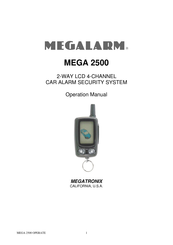 MEGATRONIX Megalarm MEGA 2500 Operation Manual