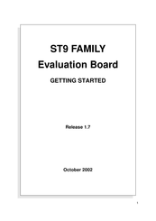 ST ST92F150-EVAL Getting Started